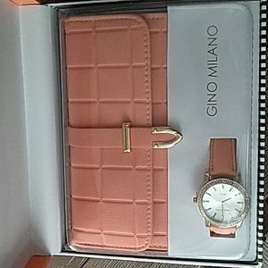 Womens watch and wallet set